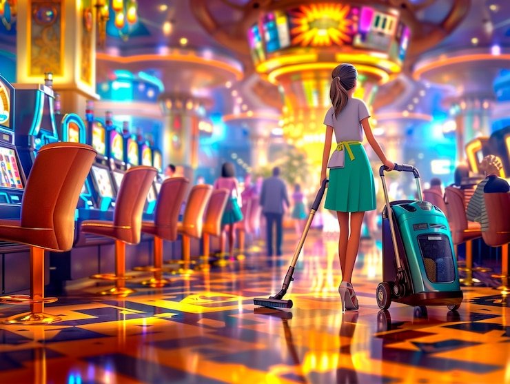 Tampilan permainan Nolimit City dengan free spins, wild symbols, dan tabel pembayaran